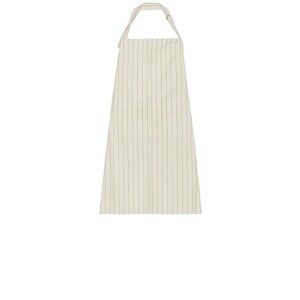 HAWKINS NEW YORK Essential Striped Apron in Flax & Ivory One Size New Womens